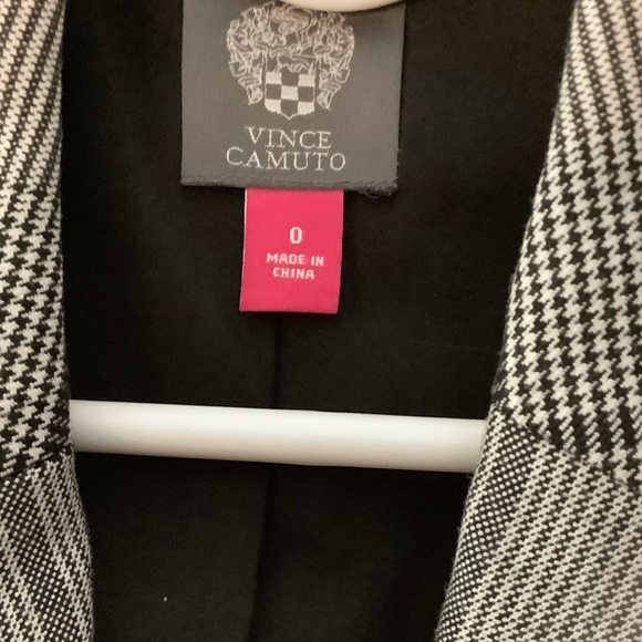 Vince Camuto‎ Womens Glen Gray Plaid Notch-Collar Boyfriend Blazer size 0 - Picture 16 of 16